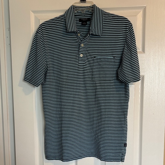 Structure men’s blue striped short sleeve polo shirt size medium - Picture 1 of 10